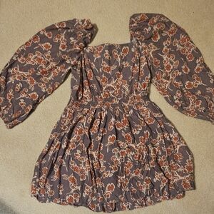 NWT..Promesa Floral Square Neck Corset Style Bodice Mini Dress